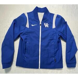 Nike Varsity Jacket Mens Small Kentucky Wildcats Blue Bomber Full Zip On Field